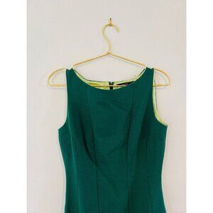 Tahari Sheath Sleeveless Dres Green